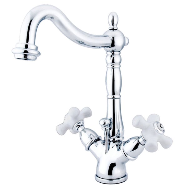 KS1431PX 2-Handle Bthrm Faucet W/Brass Pop-Up & Cover Plate Chrome